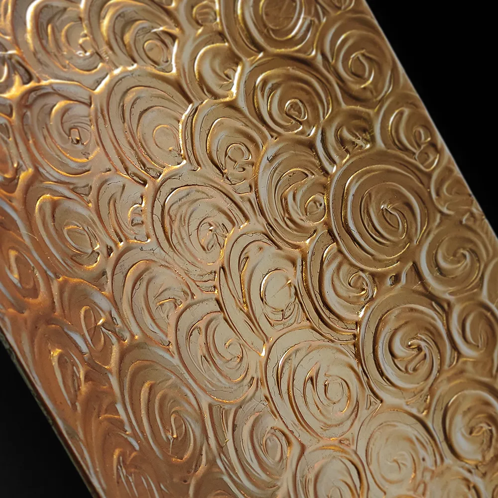 Detalhe aproximado de um painel Tile mostrando a textura "Círculos" com mais qualidade