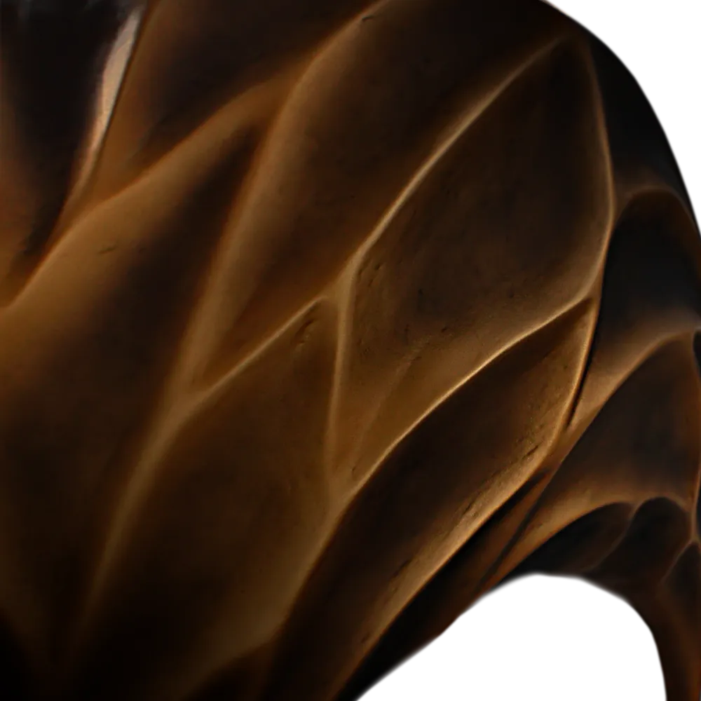 Detailed view of the Triton armchair, highlighting its sculptural design