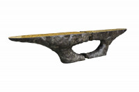 Pompeia Console in Textured Volcanic Rock