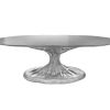 Bonsai dining table with aged silver color